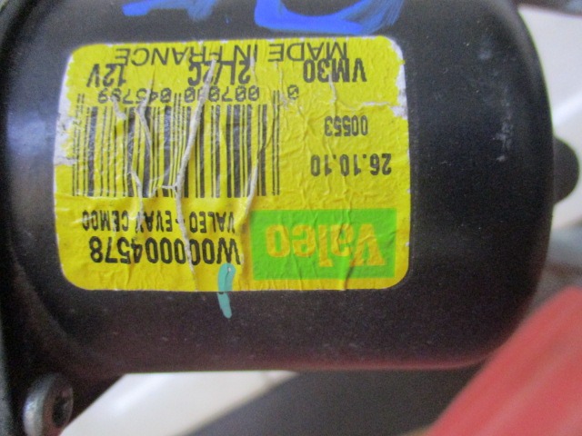 MOTEUR D'ESSUIE-GLACE OEM N. W000004578 PI?CES DE VOITURE D'OCCASION CITROEN C3 MK2 SC (2009 - 2016) BENZINA D?PLACEMENT. 11 ANN?E 2011