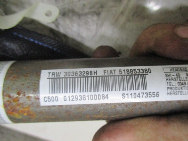 AIRBAG DE TETE  GAUCHE OEM N. 518853380 PI?CES DE VOITURE D'OCCASION FIAT PUNTO EVO 199 (2009 - 2012)  BENZINA D?PLACEMENT. 12 ANN?E 2011