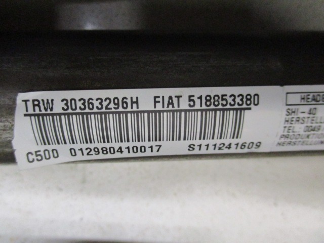 AIRBAG DE TETE  GAUCHE OEM N. 518853380 PI?CES DE VOITURE D'OCCASION FIAT PUNTO EVO 199 (2009 - 2012)  DIESEL D?PLACEMENT. 13 ANN?E 2011