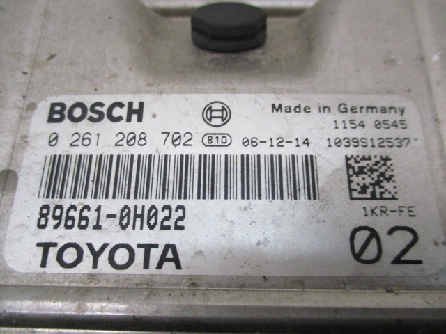 BO?TIER DE BASE DDE . OEM N. 89661-0H022 PI?CES DE VOITURE D'OCCASION TOYOTA AYGO (2005 - 2009) BENZINA D?PLACEMENT. 10 ANN?E 2007