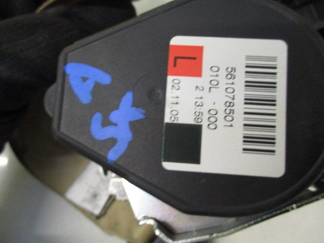 CEINTURE DE S?CURIT? OEM N. 561078501 PI?CES DE VOITURE D'OCCASION BMW SERIE 7 E65/E66/E67/E68 LCI RESTYLING (2005 - 2008) DIESEL D?PLACEMENT. 30 ANN?E 2005