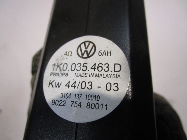 SYST?ME SOUND MODUL OEM N. 1K0035463D PI?CES DE VOITURE D'OCCASION VOLKSWAGEN GOLF MK5 BER/SW (02/2004-11/2008) BENZINA D?PLACEMENT. 16 ANN?E 2004