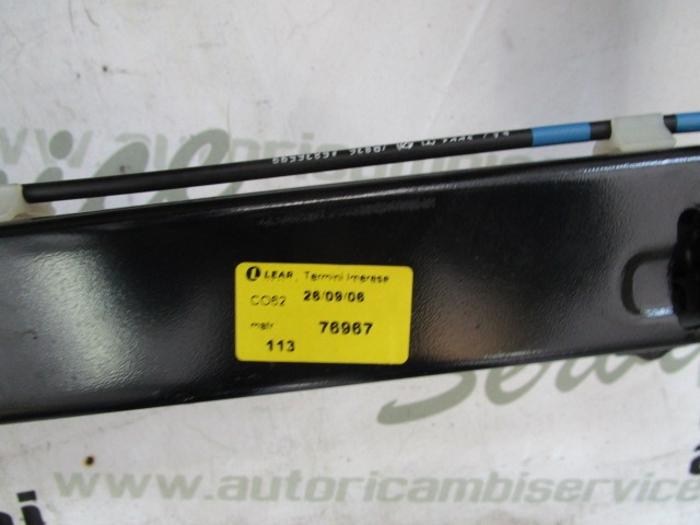 DOSSIER DOSSIER PLEIN TISSU OEM N. 20034 SCHIENALE POSTERIORE TESSUTO PI?CES DE VOITURE D'OCCASION LANCIA Y YPSILON 843 (2006 - 2011) DIESEL D?PLACEMENT. 13 ANN?E 2007