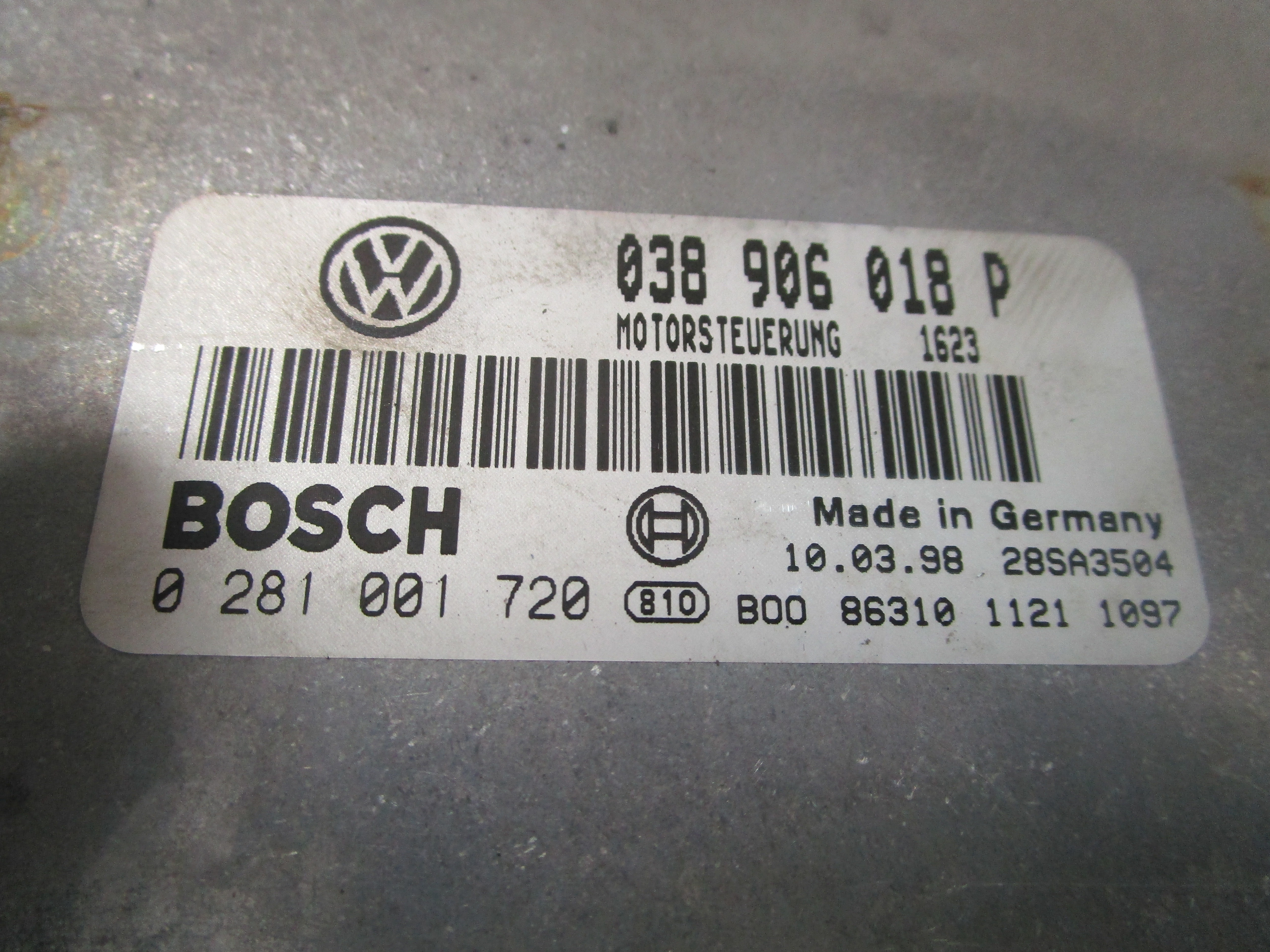 KIT ACCENSIONE AVVIAMENTO OEM N. 5730 KIT ACCENSIONE AVVIAMENTO PI?CES DE VOITURE D'OCCASION VOLKSWAGEN PASSAT B5 3B BER/SW (08/1996 - 11/2000)DIESEL D?PLACEMENT. 19 ANN?E 1998