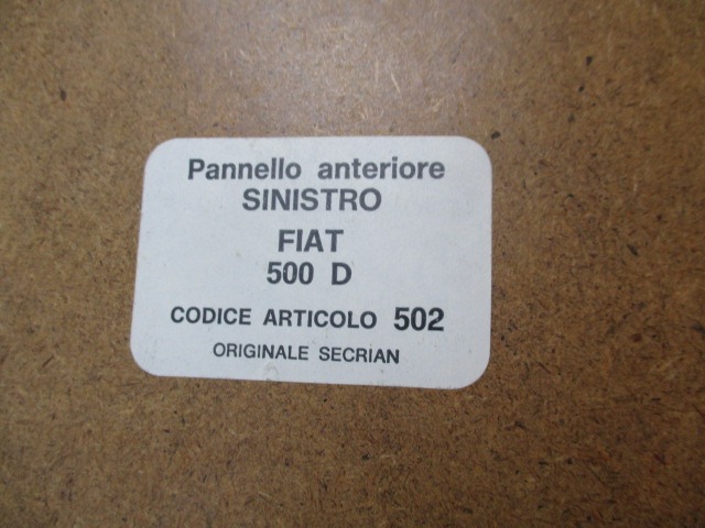 PANNEAU DE PORTE AVANT OEM N. PANNELLO INTERNO PORTA ANTERIORE PI?CES DE VOITURE D'OCCASION FIAT 500 (1957 - 1975)BENZINA D?PLACEMENT. 5 ANN?E 1957