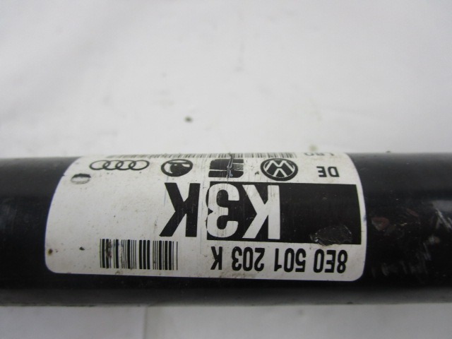 ARBRE DE SORTIE DROIT ARRIERE OEM N. 8E0501203K PI?CES DE VOITURE D'OCCASION AUDI A4 8EC 8ED 8HE B7 BER/SW/CABRIO (2004 - 2007) DIESEL D?PLACEMENT. 30 ANN?E 2005