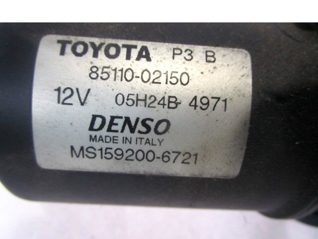 MOTEUR D'ESSUIE-GLACE OEM N. 85110-02150 MS159200-6721 PI?CES DE VOITURE D'OCCASION TOYOTA COROLLA E120/E130 (2000 - 2006) DIESEL D?PLACEMENT. 14 ANN?E 2006