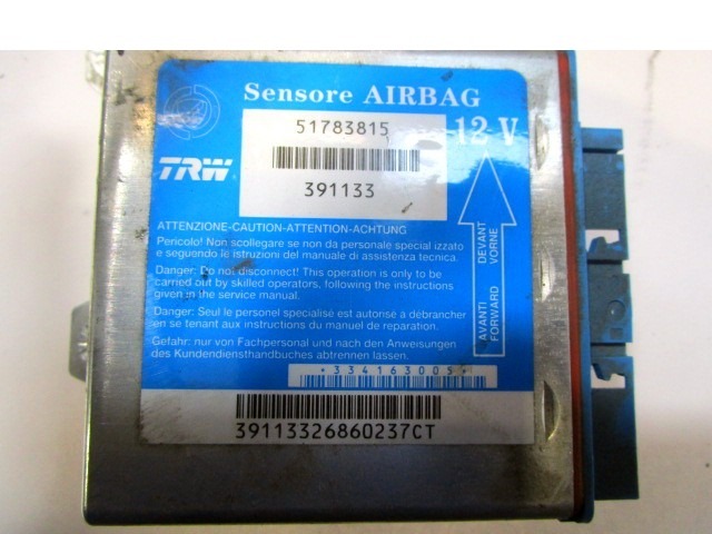 KIT AIRBAG COMPLET OEM N. 18326 KIT AIRBAG COMPLETO PI?CES DE VOITURE D'OCCASION LANCIA MUSA MK1 350 (2004 - 2007) BENZINA D?PLACEMENT. 14 ANN?E 2006