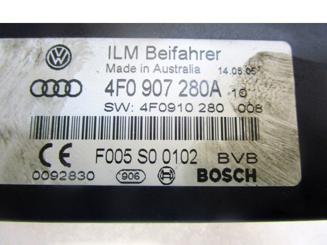 BODY COMPUTER / REM  OEM N. 4F0907280A PI?CES DE VOITURE D'OCCASION AUDI A6 C6 4F2 4FH 4F5 BER/SW/ALLROAD (07/2004 - 10/2008) DIESEL D?PLACEMENT. 30 ANN?E 2005