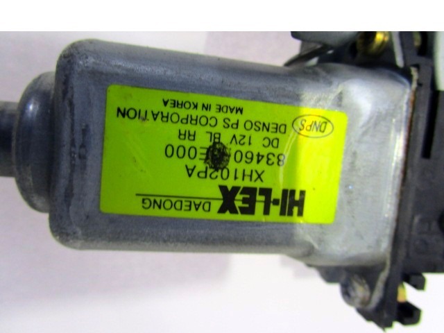 M?CANISME DE FEN?TRE DE PORTE ARRI?RE OEM N. 83460-3E000 PI?CES DE VOITURE D'OCCASION KIA SORENTO (2002 - 2009) DIESEL D?PLACEMENT. 25 ANN?E 2006