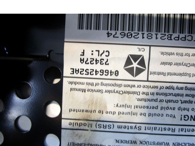 KIT AIRBAG COMPLET OEM N. 14652 KIT AIRBAG COMPLETO PI?CES DE VOITURE D'OCCASION CHRYSLER PT CRUISER PT (2000 - 2010) BENZINA D?PLACEMENT. 20 ANN?E 2001