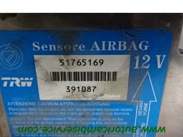 KIT AIRBAG COMPLET OEM N. 18251 KIT AIRBAG COMPLETO PI?CES DE VOITURE D'OCCASION LANCIA MUSA MK1 350 (2004 - 2007) DIESEL D?PLACEMENT. 13 ANN?E 2005