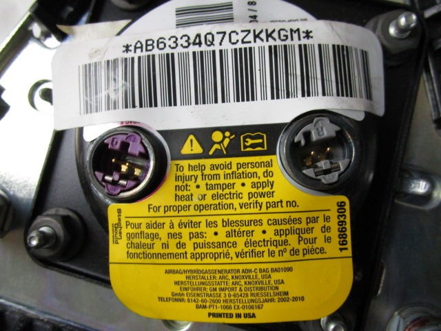 KIT AIRBAG COMPLET OEM N. 28013 KIT AIRBAG COMPLETO PI?CES DE VOITURE D'OCCASION CADILLAC SRX (2004 - 2009) BENZINA D?PLACEMENT. 36 ANN?E 2005