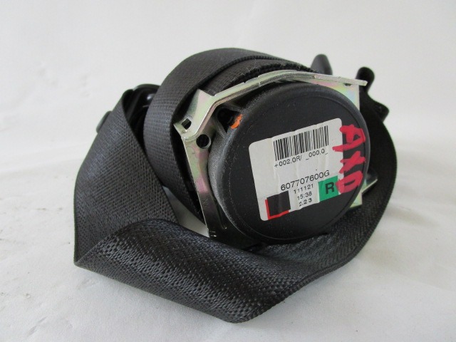 CEINTURE DE S?CURIT? OEM N. 607707600G PI?CES DE VOITURE D'OCCASION OPEL CORSA D (02/2011 - 2014) BENZINA D?PLACEMENT. 12 ANN?E 2012