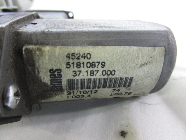 M?CANISME DE FEN?TRE DE PORTE AVANT OEM N. 51810879 PI?CES DE VOITURE D'OCCASION FIAT DOBLO MK2 (2009 -2015)BENZINA/METANO D?PLACEMENT. 14 ANN?E 2013