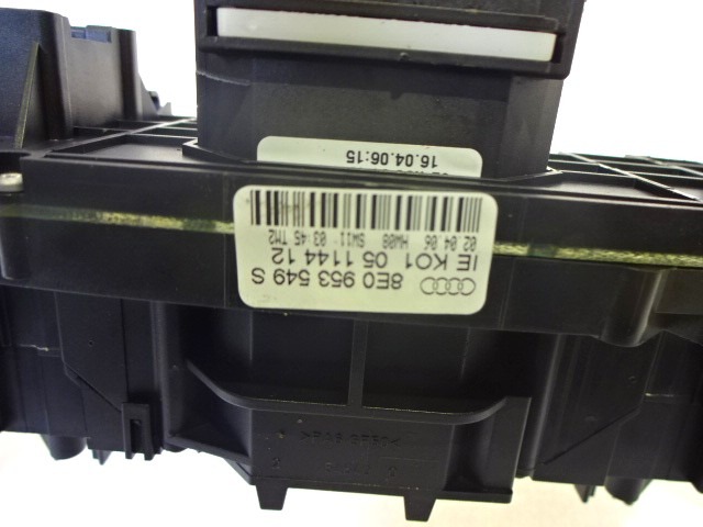 UNIT? INTERRUPTEURS COLONNE DE DIRECTION OEM N. 8E0953549S PI?CES DE VOITURE D'OCCASION AUDI A4 8EC 8ED 8HE B7 BER/SW/CABRIO (2004 - 2007) DIESEL D?PLACEMENT. 20 ANN?E 2006