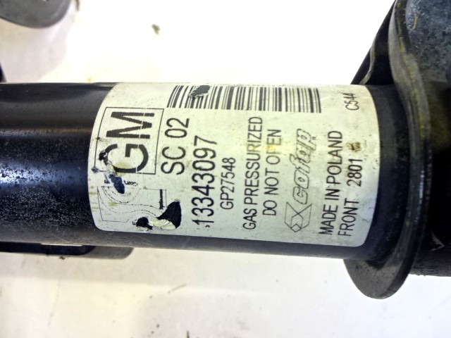 COUPLE CHOCS AVANT OEM N. 13343097 13343098 PI?CES DE VOITURE D'OCCASION OPEL CORSA D (02/2011 - 2014) BENZINA/GPL D?PLACEMENT. 12 ANN?E 2012