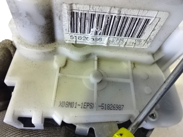 SERRURE CENTRALE PORTE ARRI?RE GAUCHE OEM N. 51826986 PI?CES DE VOITURE D'OCCASION FIAT PANDA 169 (2003 - 08/2009) BENZINA/METANO D?PLACEMENT. 12 ANN?E 2008