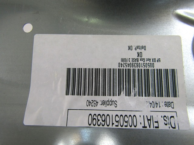 M?CANISME DE FEN?TRE DE PORTE AVANT OEM N. 71754403 PI?CES DE VOITURE D'OCCASION ALFA ROMEO GIULIETTA 940 (DAL 2010) DIESEL D?PLACEMENT. 20 ANN?E 2011