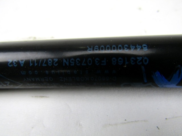 RESSORT PNEUMATIQUE, COUVERCLE COFFRE AR OEM N. 844300009R PI?CES DE VOITURE D'OCCASION RENAULT MEGANE MK3 BER/SPORTOUR/ESTATE (2009 - 2015) DIESEL D?PLACEMENT. 15 ANN?E 2011