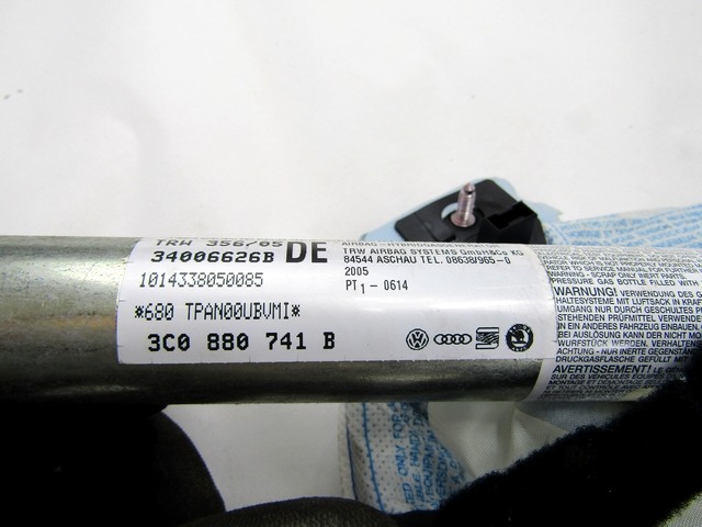 AIRBAG DE TETE  GAUCHE OEM N. 3C0880741B PI?CES DE VOITURE D'OCCASION VOLKSWAGEN PASSAT B6 3C BER/SW (2005 - 09/2010)  DIESEL D?PLACEMENT. 20 ANN?E 2006