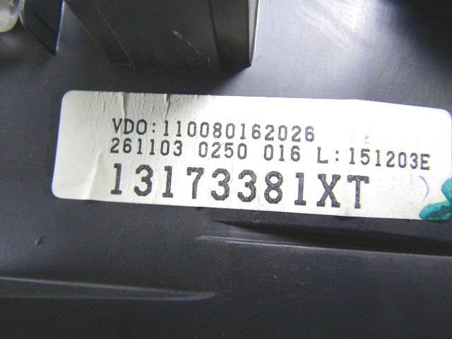 TABLEAU DE BORD OEM N. 13173381XT PI?CES DE VOITURE D'OCCASION OPEL MERIVA A (2003 - 2006) DIESEL D?PLACEMENT. 17 ANN?E 2003