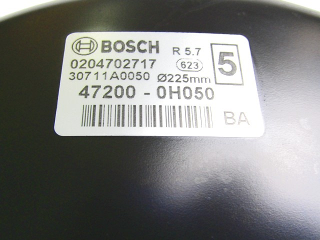 SERVO FREIN ? D?PRESSION OEM N. 47200-0H050 PI?CES DE VOITURE D'OCCASION TOYOTA AYGO (2009 - 02/2012) BENZINA D?PLACEMENT. 10 ANN?E 2011