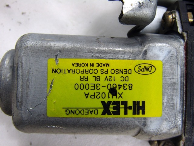 M?CANISME DE FEN?TRE DE PORTE ARRI?RE OEM N. 83460-3E000 PI?CES DE VOITURE D'OCCASION KIA SORENTO (2002 - 2009) DIESEL D?PLACEMENT. 25 ANN?E 2006