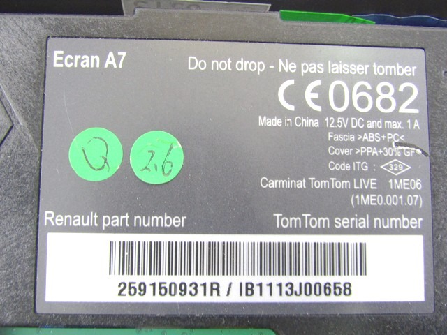 PI?CES D?TACH?ES RADIONAVIGATION OEM N. 31536Sistema di navigazione satelittare PI?CES DE VOITURE D'OCCASION RENAULT MEGANE MK3 BER/SPORTOUR/ESTATE (2009 - 2015) DIESEL D?PLACEMENT. 15 ANN?E 2013