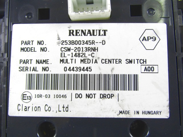 PI?CES D?TACH?ES RADIONAVIGATION OEM N. 31536Sistema di navigazione satelittare PI?CES DE VOITURE D'OCCASION RENAULT MEGANE MK3 BER/SPORTOUR/ESTATE (2009 - 2015) DIESEL D?PLACEMENT. 15 ANN?E 2013