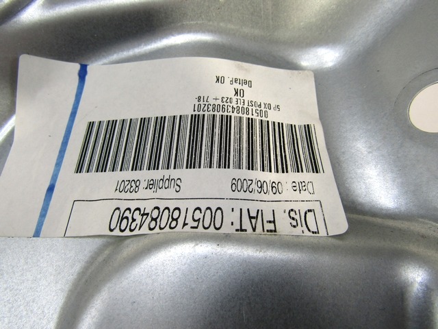 M?CANISME DE FEN?TRE DE PORTE ARRI?RE OEM N. 71734848 PI?CES DE VOITURE D'OCCASION LANCIA MUSA MK2 350 (09/2007 - 8/2013) BENZINA/GPL D?PLACEMENT. 14 ANN?E 2009