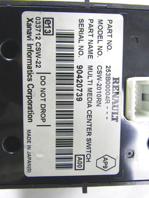 PI?CES D?TACH?ES RADIONAVIGATION OEM N. 31547 Sistema di navigazione satelittare PI?CES DE VOITURE D'OCCASION RENAULT SCENIC/GRAND SCENIC (2009 - 2016) DIESEL D?PLACEMENT. 20 ANN?E 2009