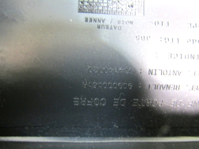 DOUBLURE INT?RIEURE / DOUBLURE DE HAYON OEM N. 909000161R PI?CES DE VOITURE D'OCCASION RENAULT MEGANE MK3 BER/SPORTOUR/ESTATE (2009 - 2015) DIESEL D?PLACEMENT. 15 ANN?E 2011