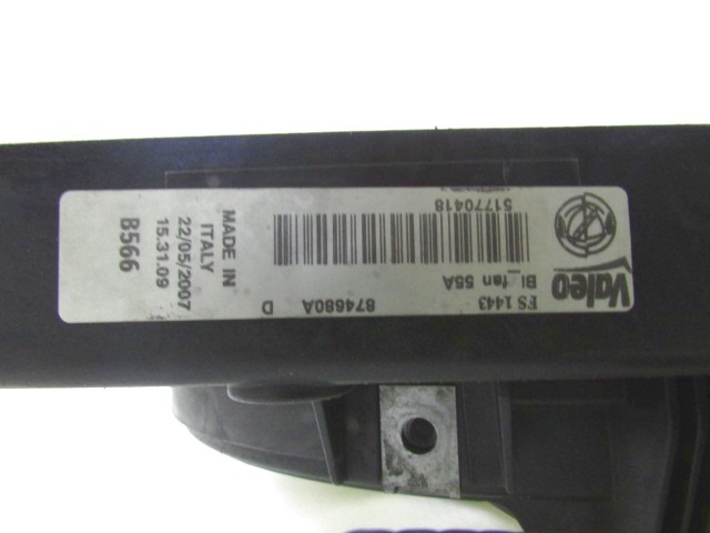 CADRE DE VENTILATEUR AVEC VENTILATEUR OEM N. 51775636 PI?CES DE VOITURE D'OCCASION FIAT CROMA (11-2007 - 2010) DIESEL D?PLACEMENT. 19 ANN?E 2007