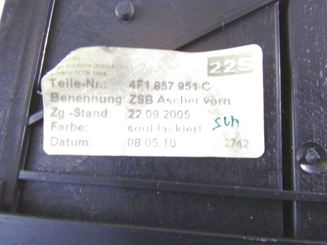 PI?CES ACCOL?ES CONSOLE CENTRALE OEM N. 4F1857951C PI?CES DE VOITURE D'OCCASION AUDI A6 C6 4F2 4FH 4F5 RESTYLING BER/SW/ALLROAD (10/2008 - 2011) DIESEL D?PLACEMENT. 30 ANN?E 2011