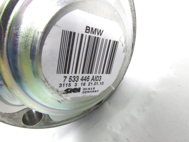 ARBRE DE SORTIE DROIT ARRIERE OEM N. 7533446 PI?CES DE VOITURE D'OCCASION BMW SERIE 1 BER/COUPE/CABRIO E81/E82/E87/E88 LCI RESTYLING (2007 - 2013) DIESEL D?PLACEMENT. 20 ANN?E 2010