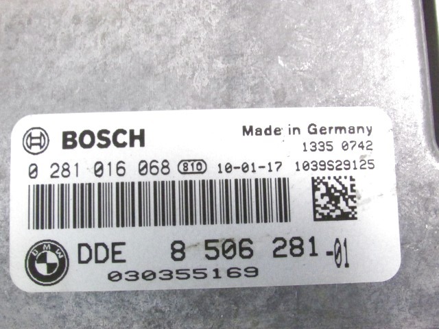 KIT ACCENSIONE AVVIAMENTO OEM N. 58252 KIT ACCENSIONE AVVIAMENTO PI?CES DE VOITURE D'OCCASION BMW SERIE 1 BER/COUPE/CABRIO E81/E82/E87/E88 LCI RESTYLING (2007 - 2013) DIESEL D?PLACEMENT. 20 ANN?E 2010