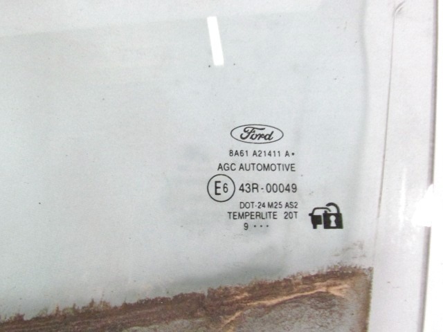 GLACE DE PORTE, AVANT GAUCHE OEM N. 8A61-A21411-A PI?CES DE VOITURE D'OCCASION FORD FIESTA (09/2008 - 11/2012) BENZINA D?PLACEMENT. 12 ANN?E 2010