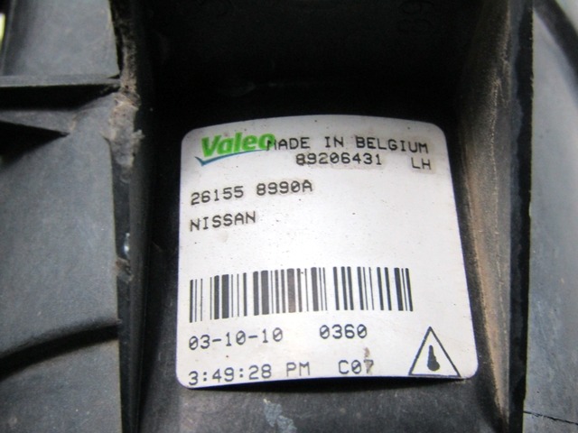 PHARES ANTI-BROUILLARD GAUCHE OEM N. 261558990A PI?CES DE VOITURE D'OCCASION RENAULT KOLEOS MK1 (2008 - 2011) DIESEL D?PLACEMENT. 20 ANN?E 2011