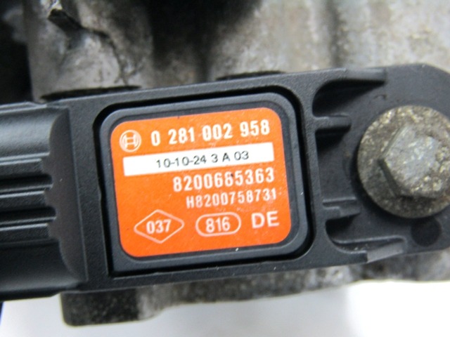 CAPTEUR DE PRESSION GAZ D'?CHAPPEMENT OEM N. 8200854280 PI?CES DE VOITURE D'OCCASION RENAULT KOLEOS MK1 (2008 - 2011) DIESEL D?PLACEMENT. 20 ANN?E 2011