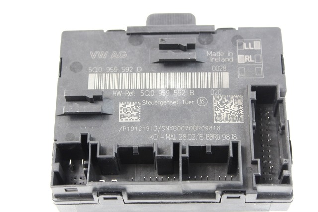 CONTR?LE DE LA PORTE D'ENTR?E OEM N. 5Q0959592D PI?CES DE VOITURE D'OCCASION AUDI A3 8V 8V1 8VK 8VS 8VM 8V7 8VE 3P/5P/CABRIO (DAL 2012)DIESEL D?PLACEMENT. 16 ANN?E 2015