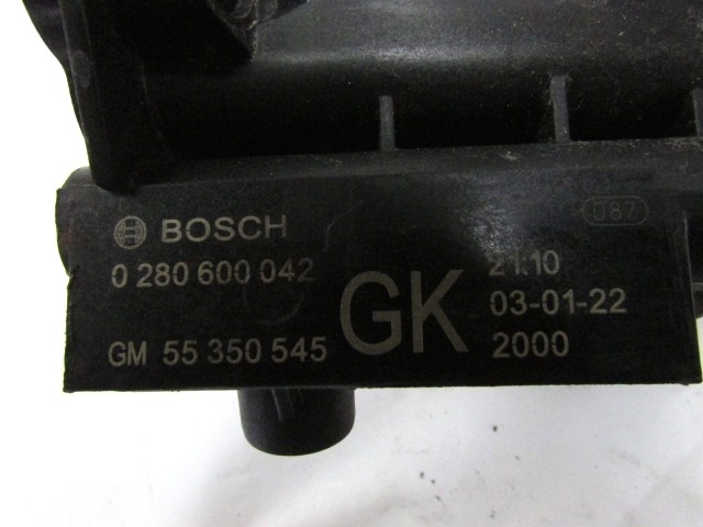 TUBULURE D'ADMISSION OEM N. 55350545 PI?CES DE VOITURE D'OCCASION OPEL AGILA A (2000 - 2008) BENZINA D?PLACEMENT. 12 ANN?E 2001