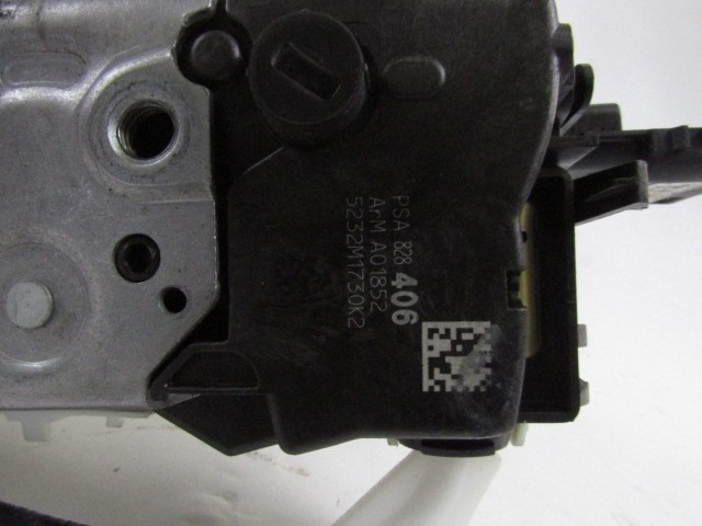 VERROUILLAGE CENTRAL DE LA PORTE AVANT GAUCHE OEM N. PSA828406 PI?CES DE VOITURE D'OCCASION PEUGEOT PARTNER TEPEE (DAL 2010)DIESEL D?PLACEMENT. 16 ANN?E 2012