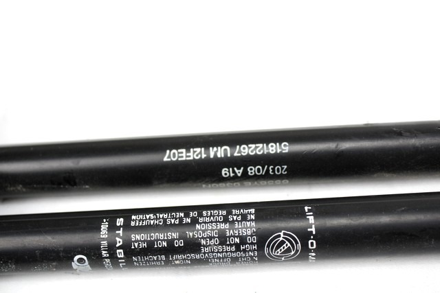 RESSORT PNEUMATIQUE, COUVERCLE COFFRE AR OEM N. 51812267 PI?CES DE VOITURE D'OCCASION FIAT BRAVO 198 (02/2007 - 01/2011) DIESEL D?PLACEMENT. 19 ANN?E 2008