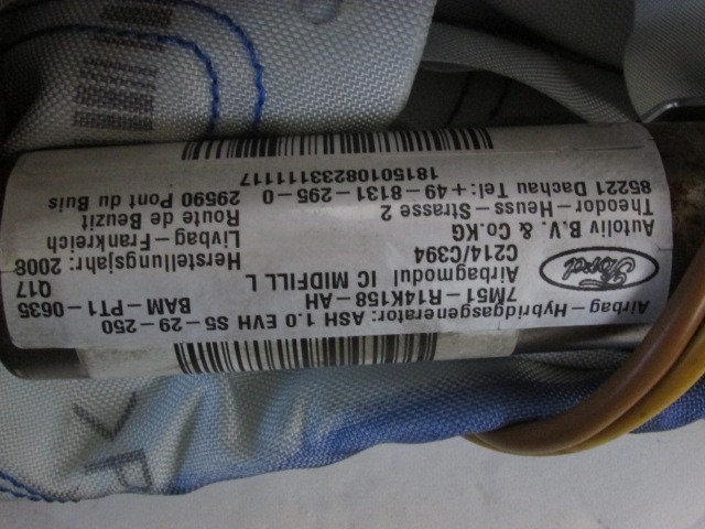 AIRBAG DE TETE  GAUCHE OEM N. 7M51-R14K158-AH PI?CES DE VOITURE D'OCCASION FORD CMAX MK1 RESTYLING (04/2007 - 2010) DIESEL D?PLACEMENT. 16 ANN?E 2009