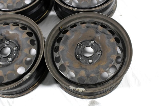 JEU DE JANTES 16'' OEM N. 31107 SET 4 CERCHI IN FERRO PI?CES DE VOITURE D'OCCASION VOLKSWAGEN PASSAT B6 3C BER/SW (2005 - 09/2010)  DIESEL D?PLACEMENT. 20 ANN?E 2009