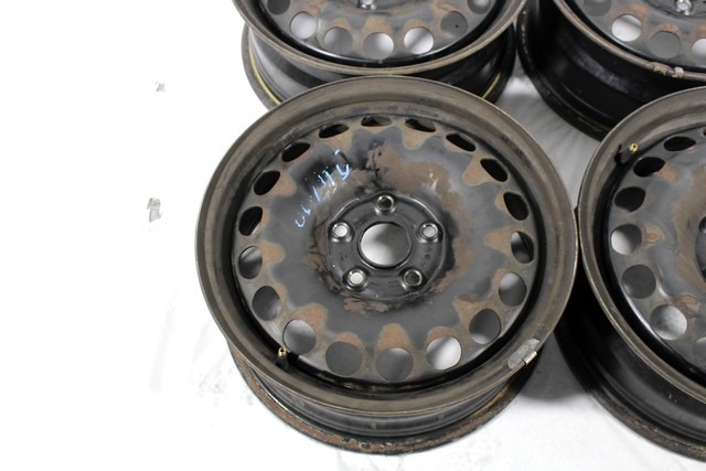 JEU DE JANTES 16'' OEM N. 31107 SET 4 CERCHI IN FERRO PI?CES DE VOITURE D'OCCASION VOLKSWAGEN PASSAT B6 3C BER/SW (2005 - 09/2010)  DIESEL D?PLACEMENT. 20 ANN?E 2009