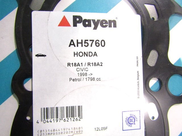 JOINT DE CULASSE OEM N. 12251RNAA02 PI?CES DE VOITURE D'OCCASION HONDA CIVIC (2006 - 2012)BENZINA D?PLACEMENT. 18 ANN?E 2006