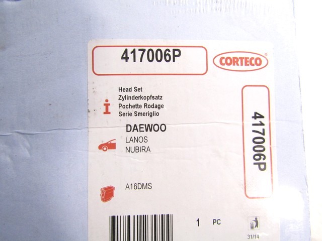 JOINT DE CULASSE OEM N. 93740206 PI?CES DE VOITURE D'OCCASION DAEWOO NUBIRA (1997 - 2003)BENZINA D?PLACEMENT. 16 ANN?E 1997