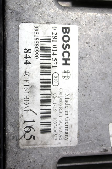 51858099 KIT ACCENSIONE AVVIAMENTO LANCIA DELTA 2.0 121KW 5P D 6M (2009) RICAMBIO USATO 0281014571 51826469 51826465 51793869 61083600